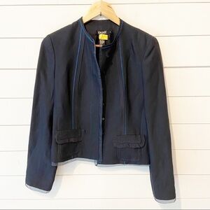 DKNY/Donna Karan Blue 100% Silk Panel Suit Jacket